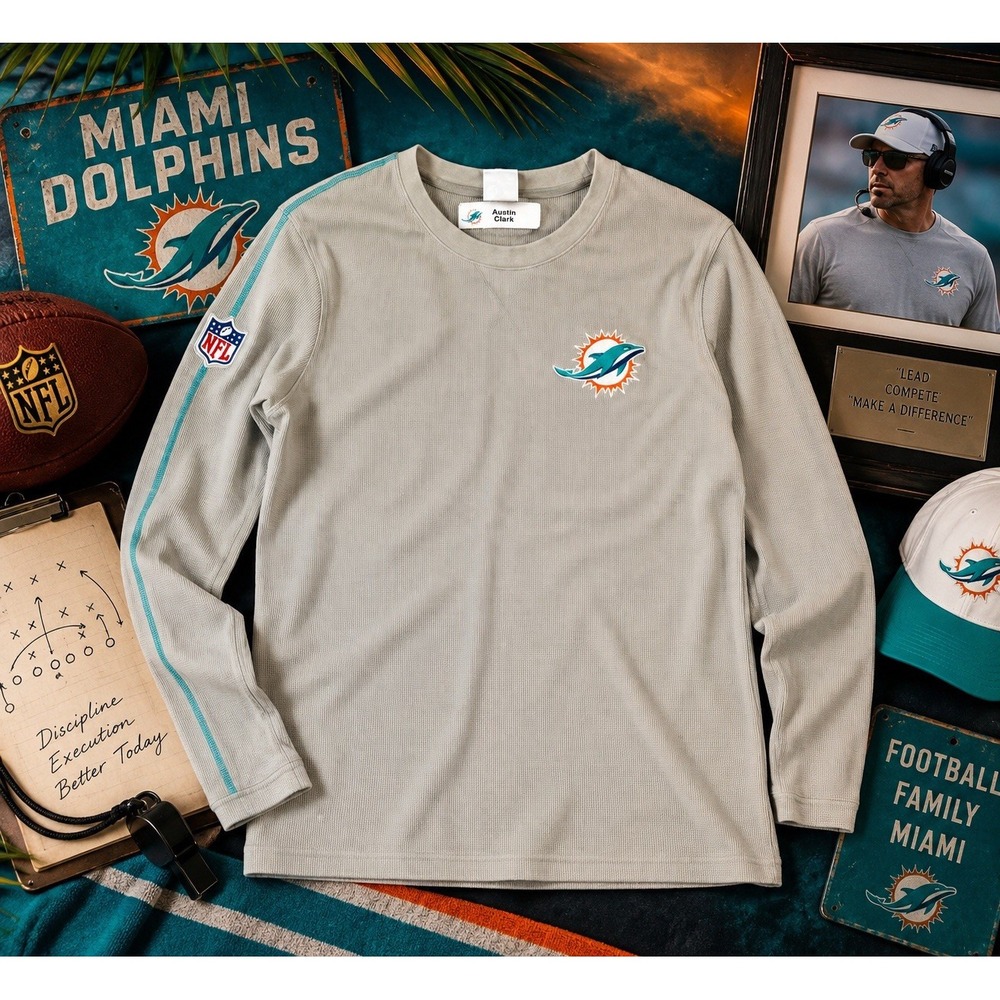 Miami Dolphins Austin Clark Coach Worn Nike XXL Team Issued NFL Shirt